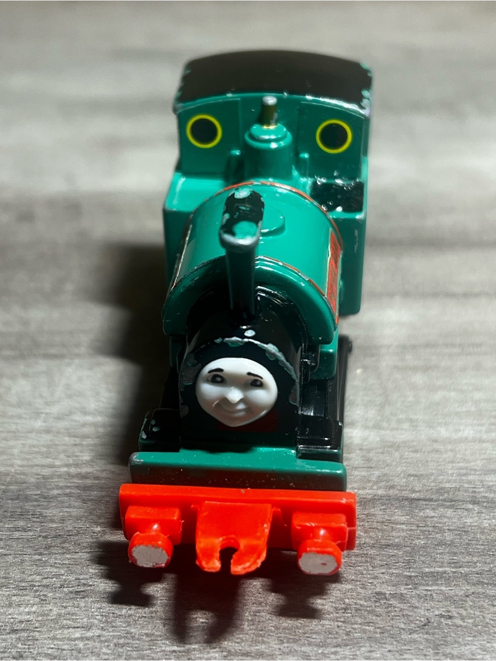 1996 vintage Thomas & Friends Green and Black Train Toy “Peter Sam”
